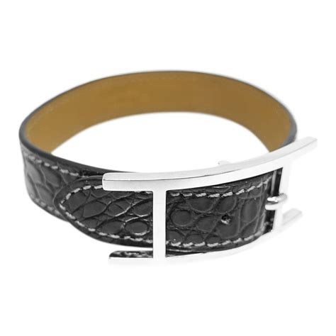 hermes armband leder|hermes crocodile bracelet.